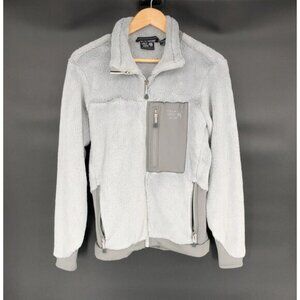 Mountain Hardwear Women Polartec Monkey Jacket M Gray Full Zip Fuzzy Outdoor